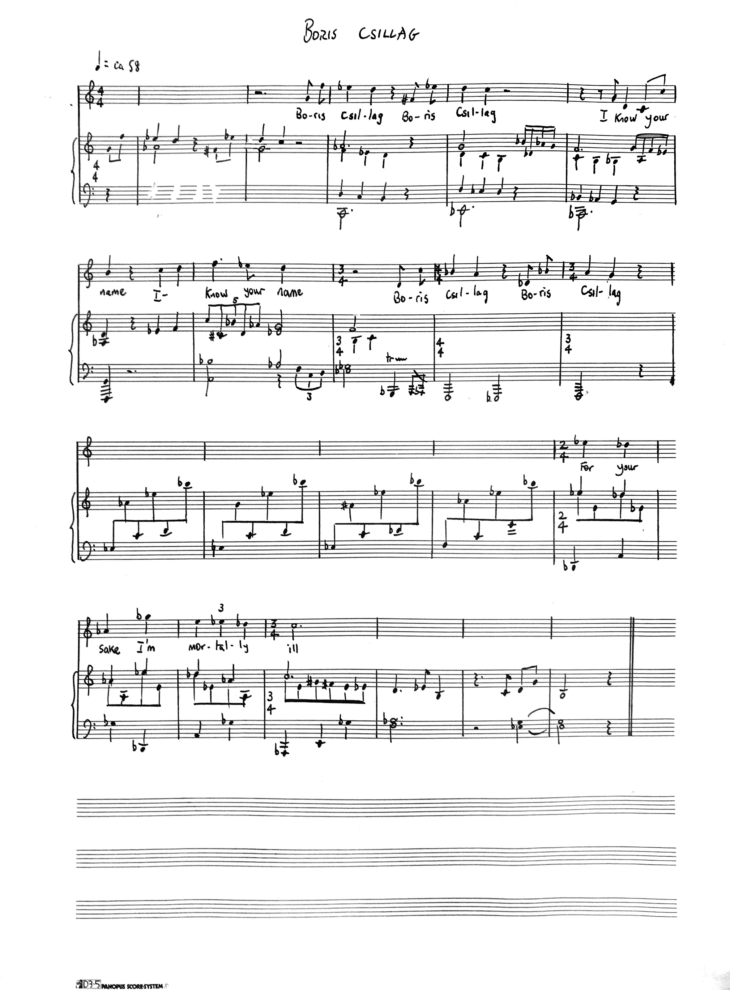 Musical score - Composition 8