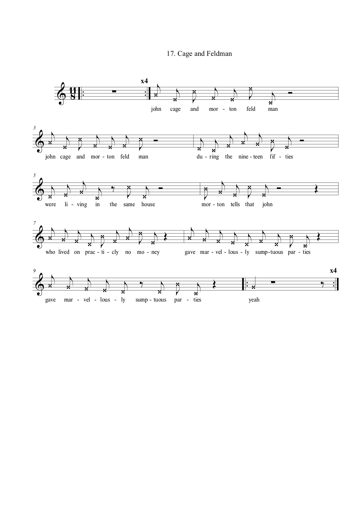 Musical score - Composition 10