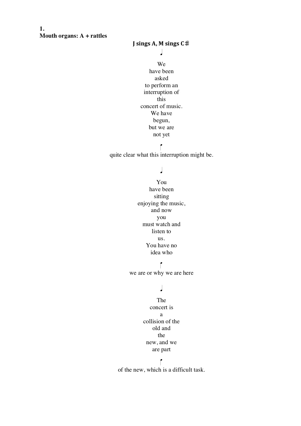 Musical score - Composition 9