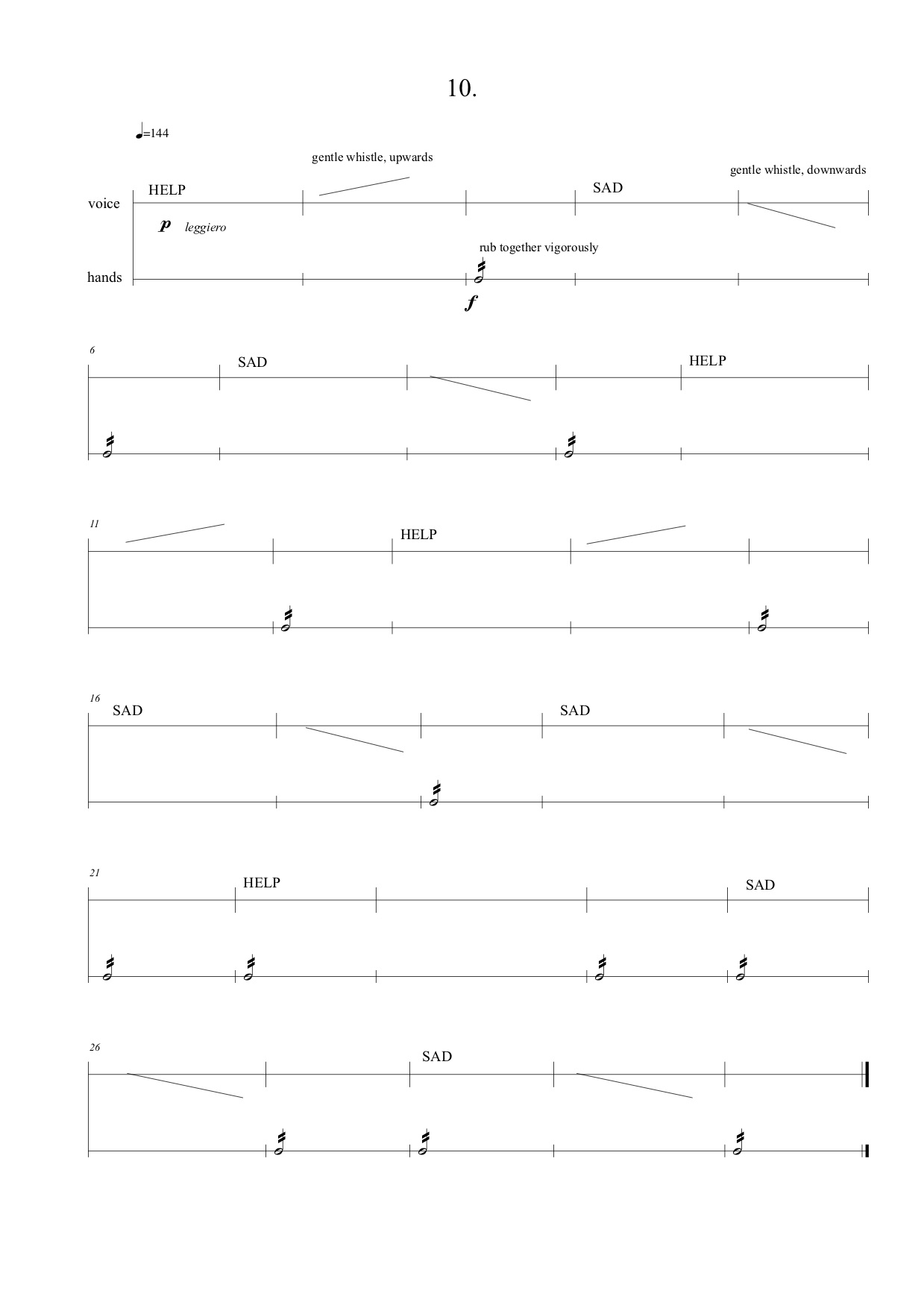 Musical score - Composition 12